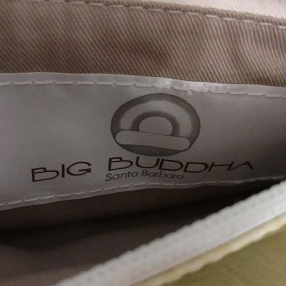 Big Buddha Crossbody Convertible Bag Cream Ivory Sm w Shiny Leather & Gold Purse - Picture 3 of 8